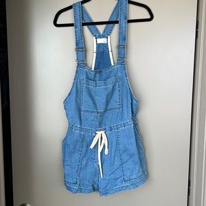 Women’s denim overalls from Aritzia
